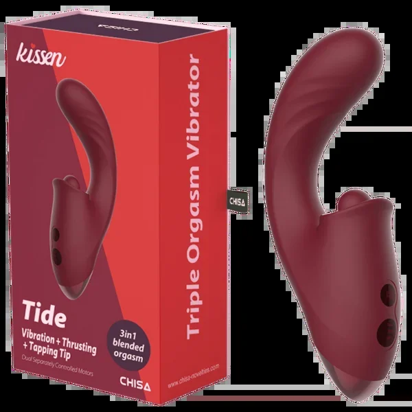 Kissen – Tide Thrusting Triple Orgasm Vibrator – Merlot