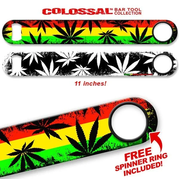 Kolorcoat™ 11″ Long COLOSSAL™ Speed Bottle Opener – Rasta