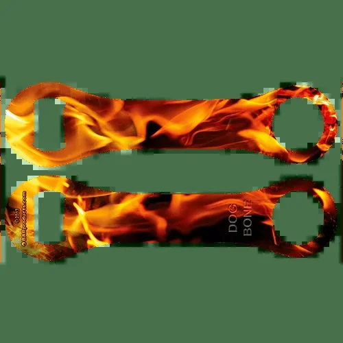 Kolorcoat™ Dog Bone Bottle Opener – Flames