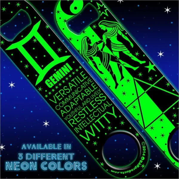 Kolorcoat™ NEON Zodiac Speed Bottle Opener – GEMINI