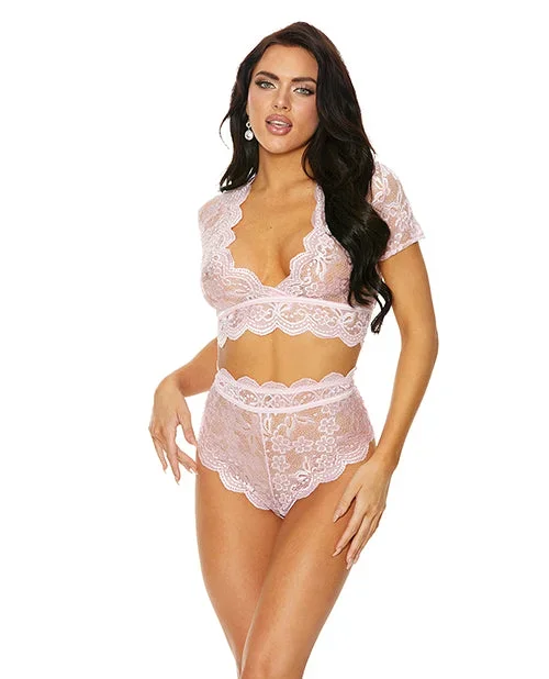 Lace Cami Set Pink XL