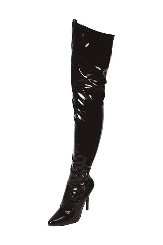 Lapdance Shoes – LS-100 – Thigh High Boot – Black