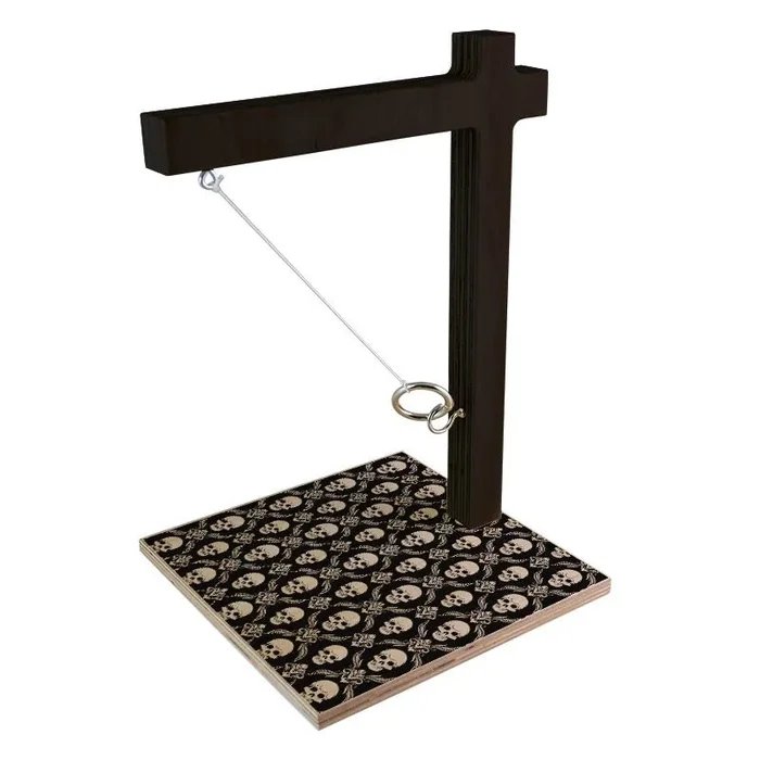 Large Tabletop Ring Toss Game – Black Skulls