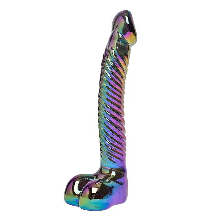 Leto Magic Glass Ribbed 6.8″ G-Spot Dildo