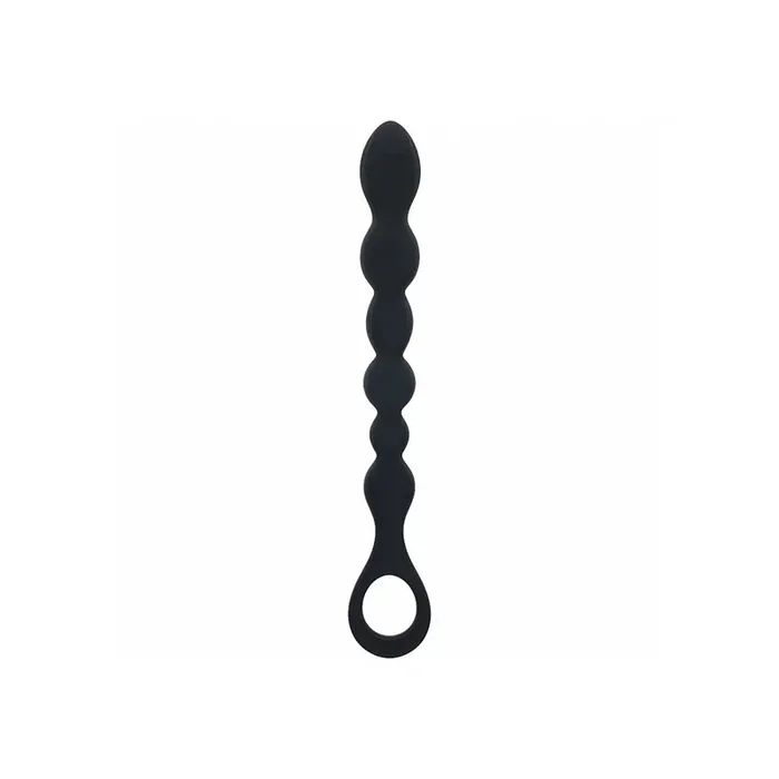 Levelz Beaded Snake Silicone Anal Probe With Loop by Shots