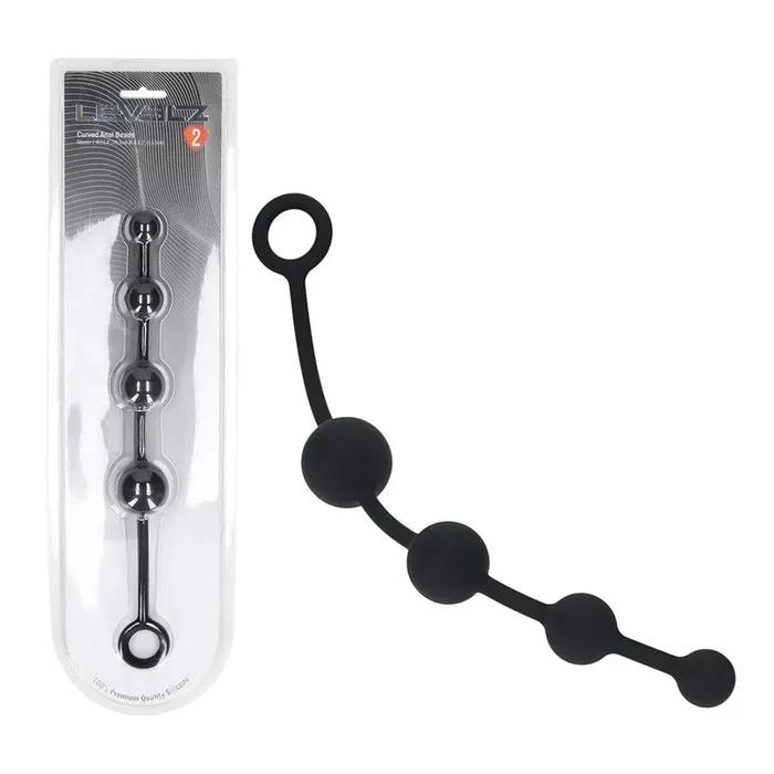 LEVELZ Curved Silicone Anal Beads – – 29.5 cm Anal Beads