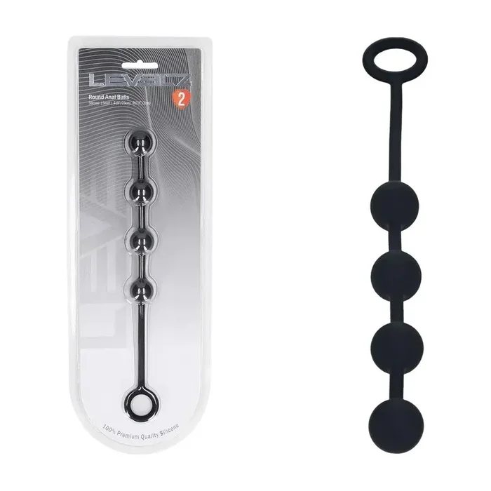 LEVELZ Round Silicone Anal Balls – S – 20mm – Black 23 cm Small Anal Balls