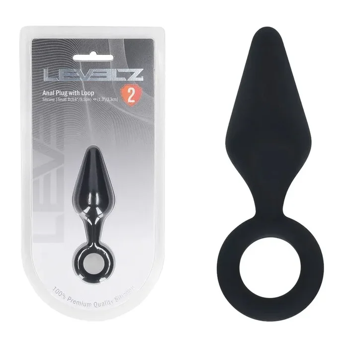LEVELZ Silicone Anal Plug with Loop – Small – – Small Butt Plug