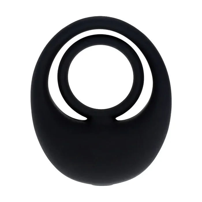 LevelZ Vibrating Liquid Silicone Cock & Ball Ring Black