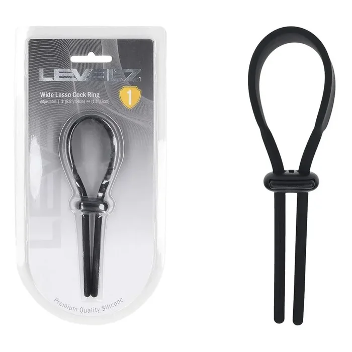 LEVELZ Wide Adjustable Silicone Lasso Cock Ring – Adjustable Cock Ring