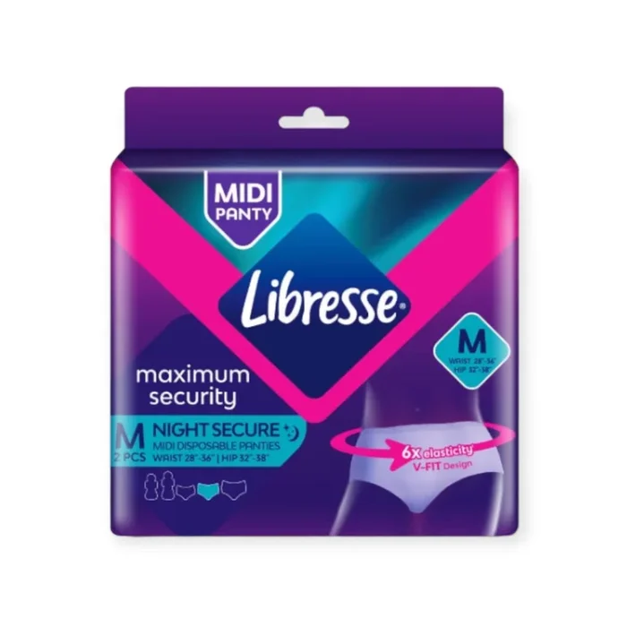 Libresse MIDI Disposable Panties – Comfortable Disposable Period Underwear – M2/L2
