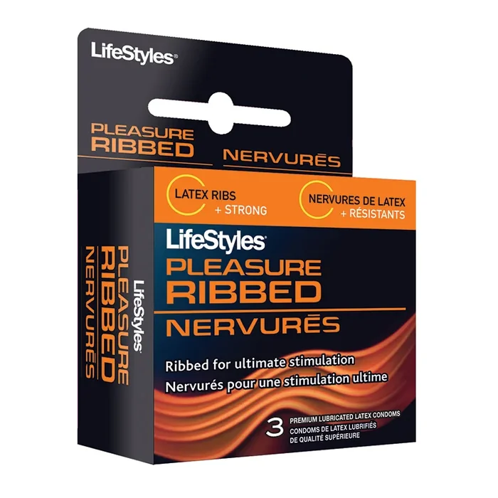 Lifestyles Condom Pleasure Ribbed 3 Pack