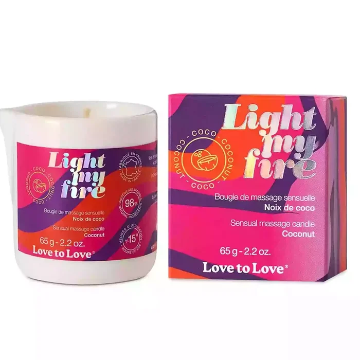 LIGHT MY FIRE – MASSAGE CANDLE – COCONUT 65G / 2.2OZ.