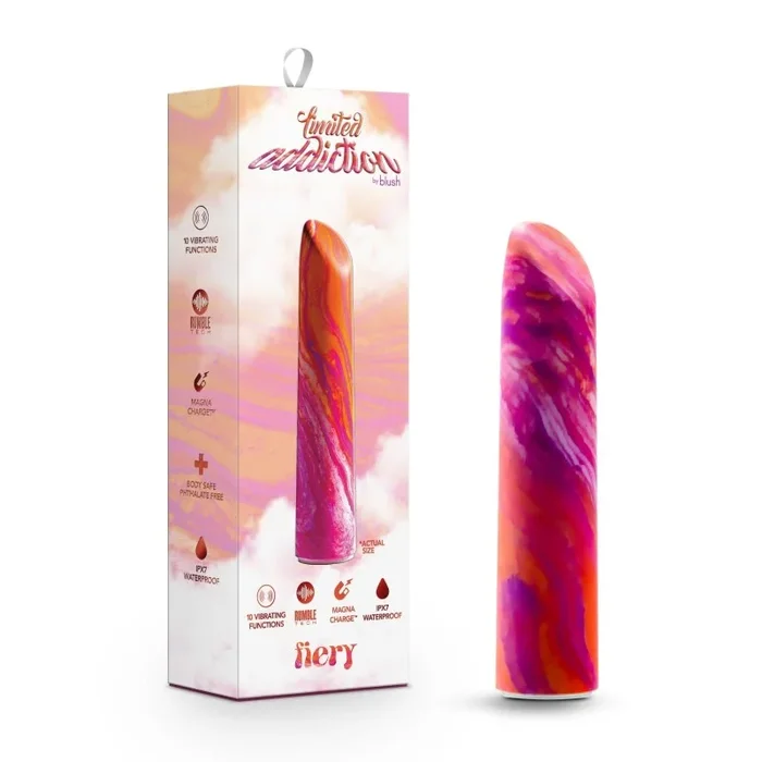 Limited Addiction Fiery – Power Vibe – Coral 10.2 cm USB Rechargeable Bullet