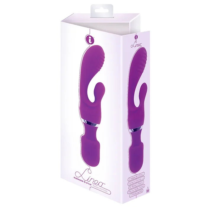 Linea, Massage Au Trois Personal Massager, Rechargeable, Silicone Purple