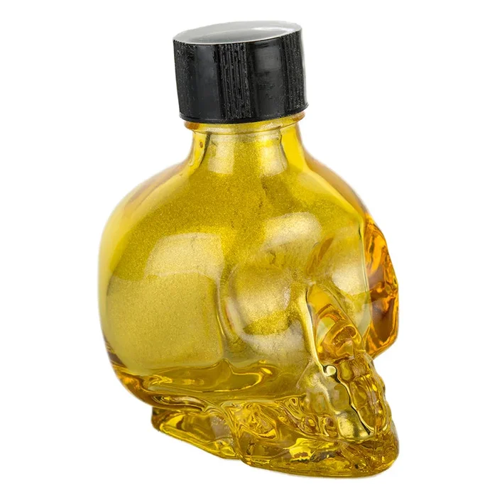 Liquid Latex Sparkle Gold 1oz Skull Bottle