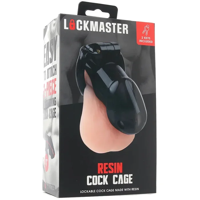 Lockmaster 4″ Resin Cock Cage Black