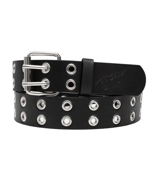 Loosey Black Grommet Hole Belt