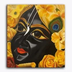 Lord Krishna In Floral Aura