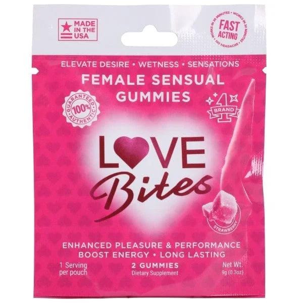 Love Bites – Female Sensual Gummies 2 pcs per pack – 0.3 oz.