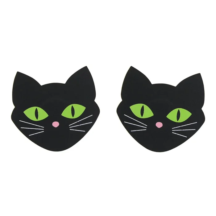 Love in Leather Black Cat Nipple Pasties