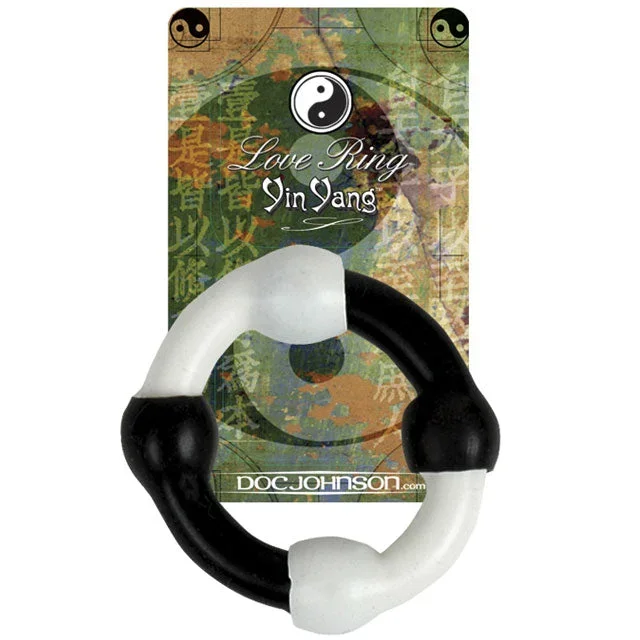 Love Ring Yin Yang (Black/White)