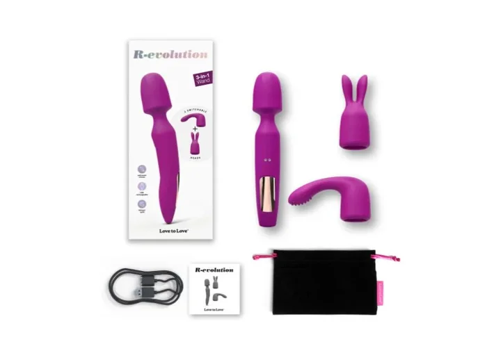 Love to Love R-evolution Rechargeable 3-in-1 Wand Vibrator