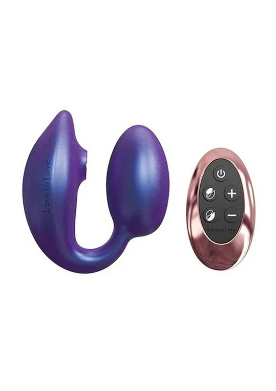 Love to Love Wonderlover Rechargeable Silicone Dual Vibrator with Remote – Iridescent Night