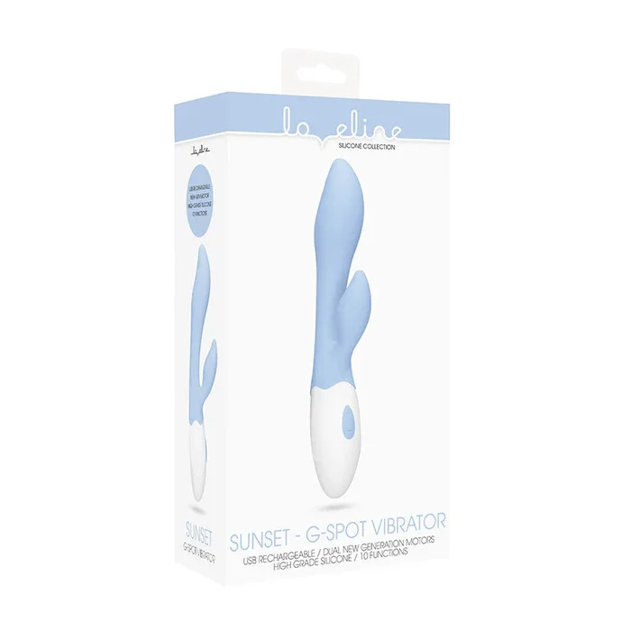 Loveline – Clit Stimulating Vibrator – Sunset – Sky Blue
