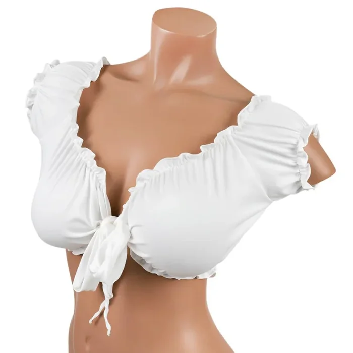 Lovely Lies Ruffled Tie-Up Top – Curvy