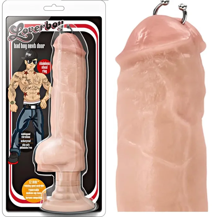 Loverboy Bad Boy Next Door Realistic Big Vibrating Dildo Waterproof Flesh 13 Inches