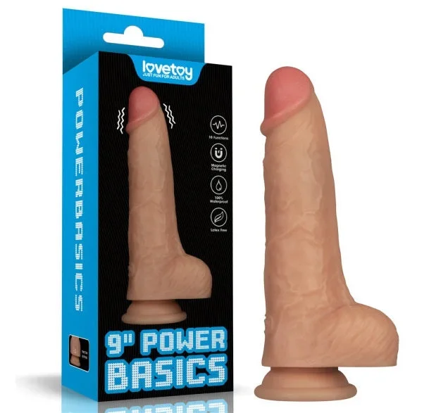 Lovetoy 9″ Vibrating USB Power Basics Cock