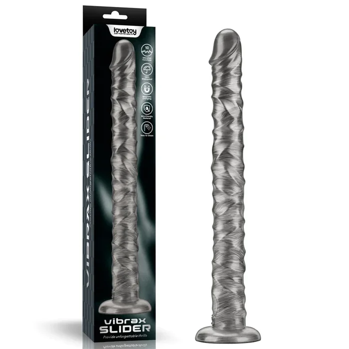 Lovetoy King Sized Vibrating Vibrax Slider 16″ Vibrating Dildo
