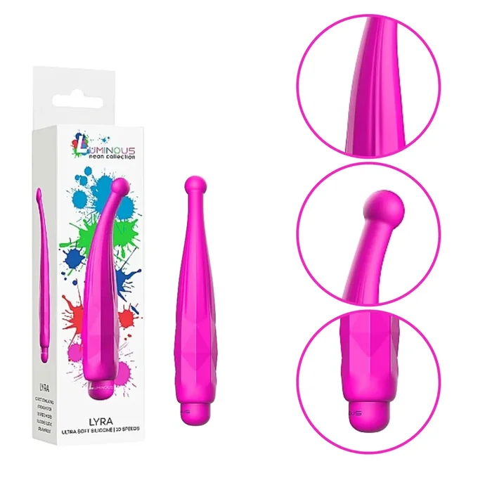 Luminous Lyra Fuchsia Silicone Vibrator Pinpoint Stimulation