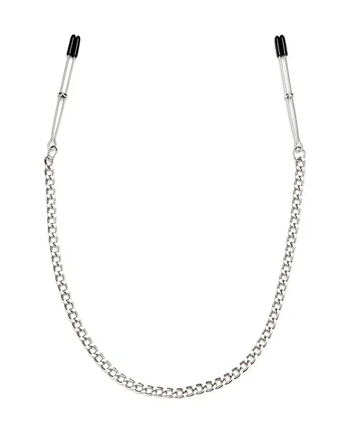 Lux Fetish Adjustable Tweezer Nipple Clips w/Chain