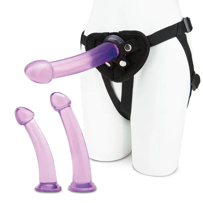 Lux Fetish Size Up 4Pc Dildo & Harness Pegging Training Set