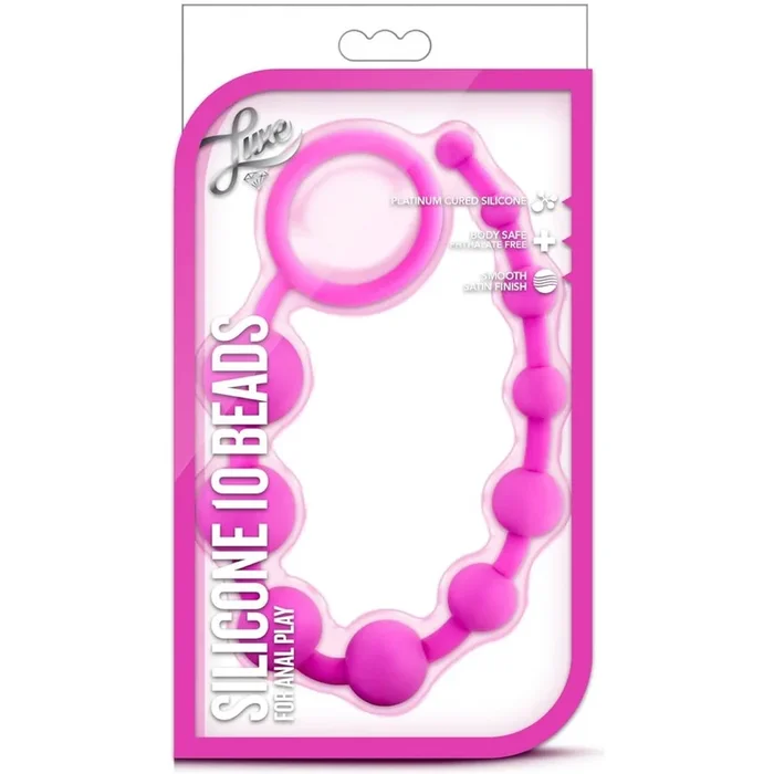 Luxe Platinum-Cured Silicone Anal Beads – Fuchsia