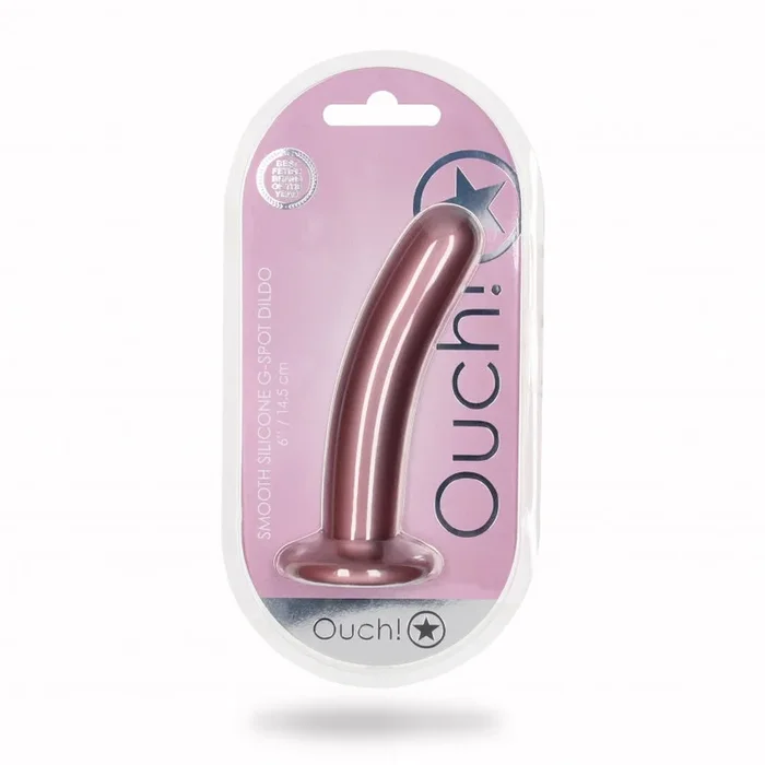 Luxurious Rose Gold G-Spot Dildo with Suction Cup – Premium Silicone, 6 Inch