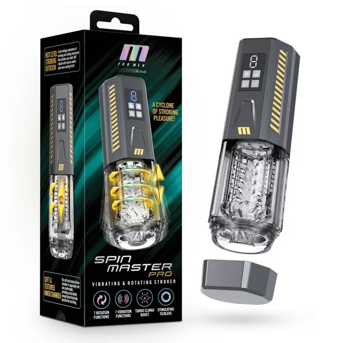 M For Men – SpinMaster Pro – USB Rechargeable Vibrating & Rotating Auto Stroker