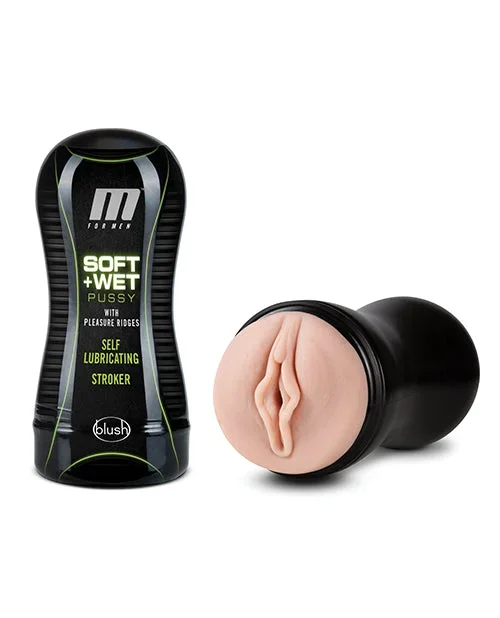 M For Men Soft and Wet Pussy With Pleasure Ridges Self Lubricating Stroker