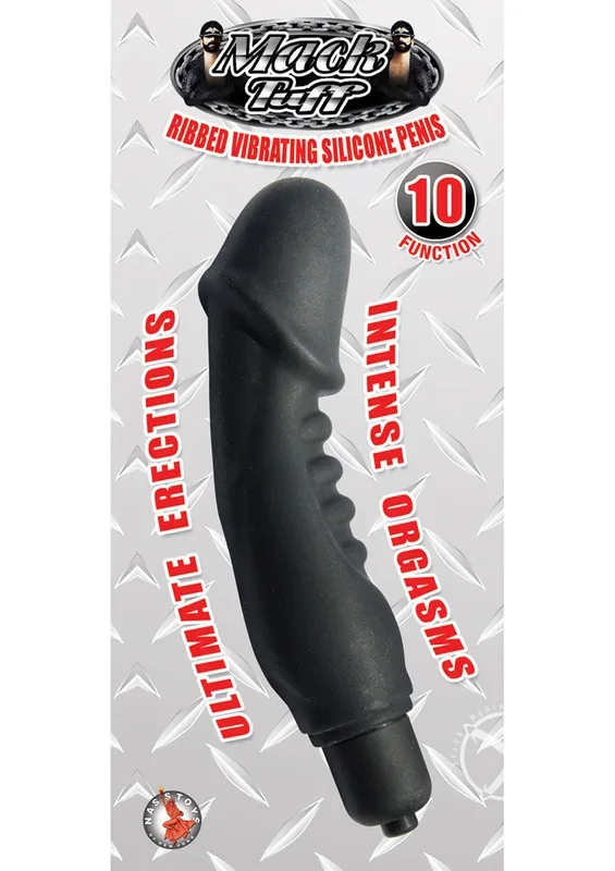 Mack Tuff Ribbed Vibrating Silicone Penis Vibrator