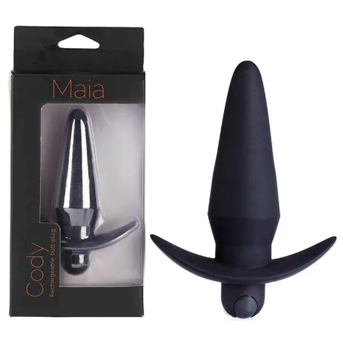 Maia Cody Vibrating Butt Plug – Black