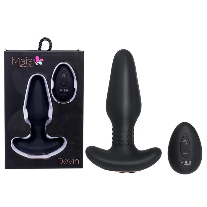 Maia DEVIN Dual Motor Waterproof Vibrating Butt Plug with Remote