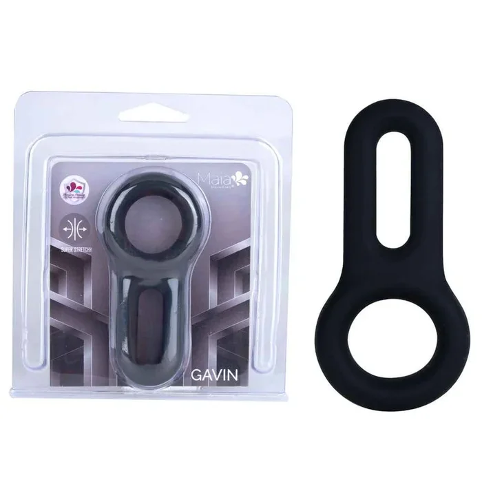 Maia GAVIN Cock & Balls Ring – Black