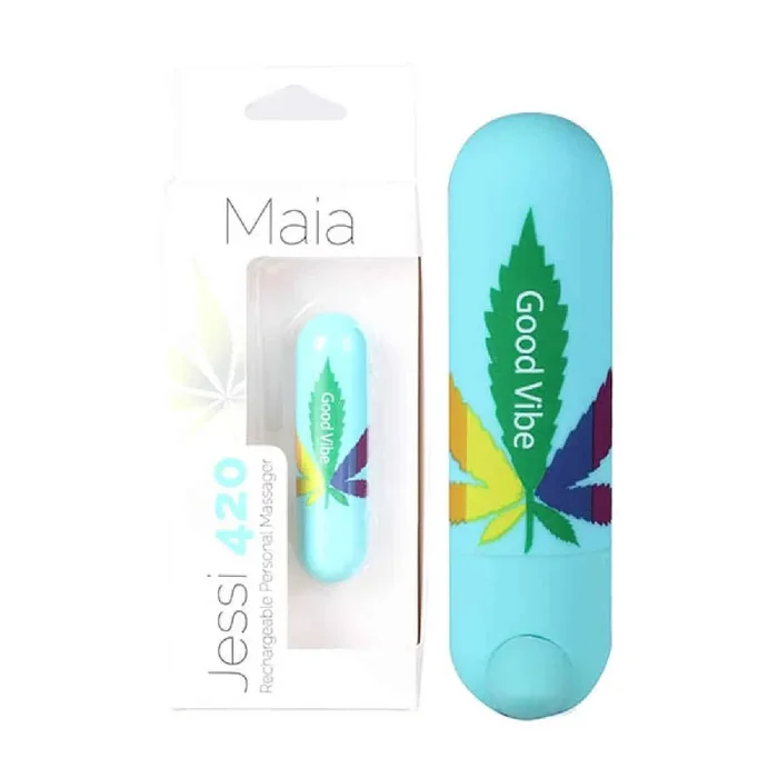 Maia Jessi 420 Bullet Vibrator – Teal Blue