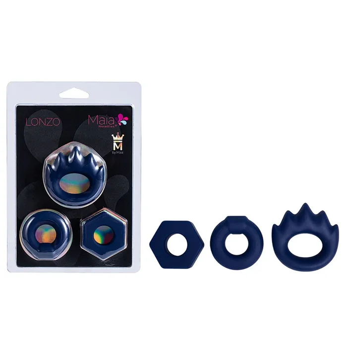 Maia LONZO Silicone Cock Rings – Set of 3