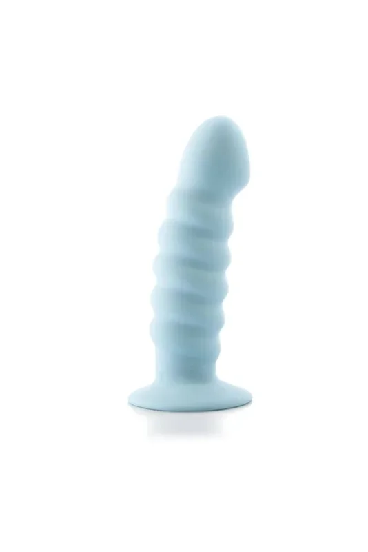Maia Toys – Paris 6″ Ribbed Silicone Dildo – Blue