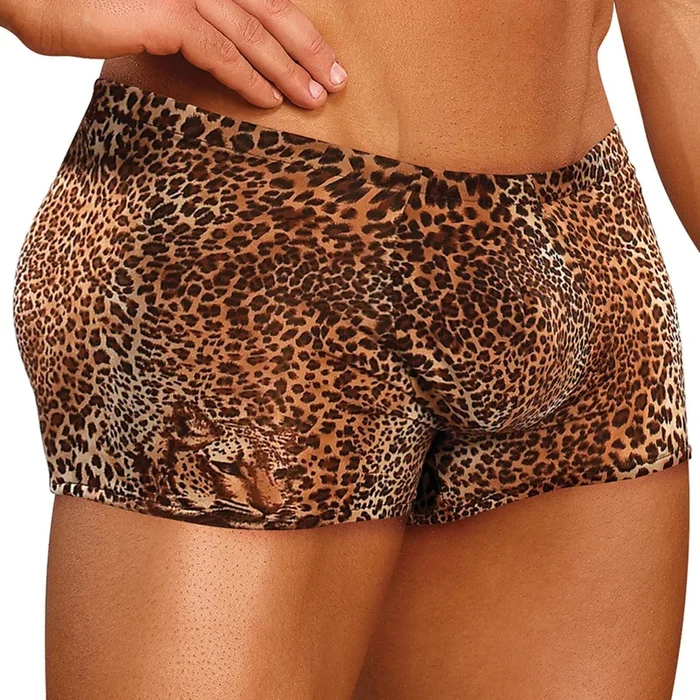 Male Power Animal Pouch Short – Leopard Large