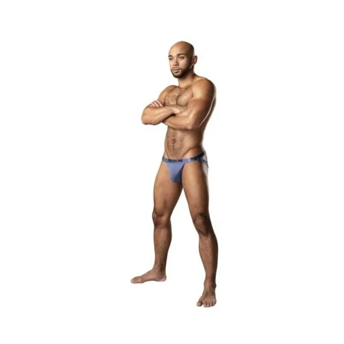 Male Power Infinite Comfort Amplifying Strappy Jock Periwinkle L/xl