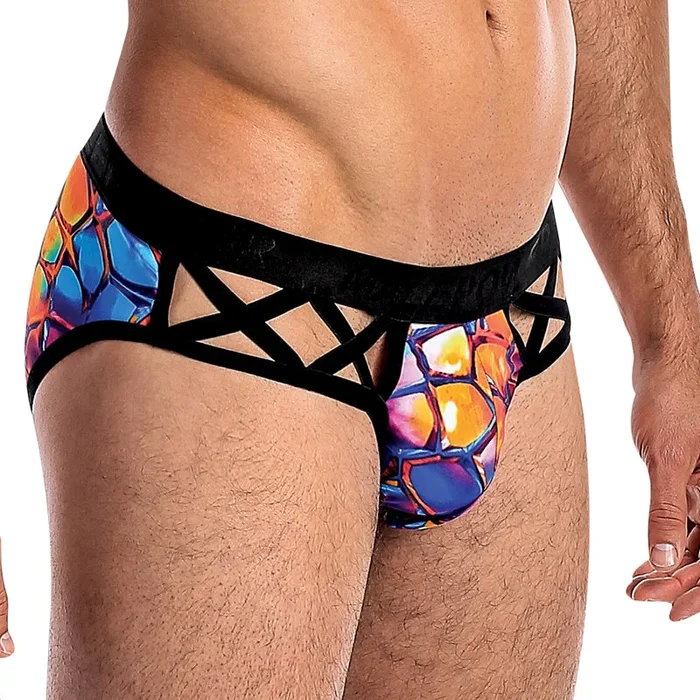 Male Power Kaleidoscope Crossover Bikini Print Large